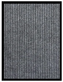 vidaXL Deurmat 60x80 cm gestreept grijs
