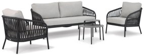 Stoel en Bank Loungeset 4 personen Aluminium/rope Grijs  Coco Puerto/Pacific