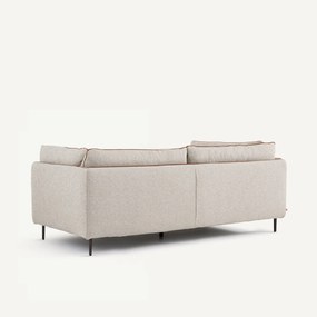 Compacte bank in viscose met structuur en linnen, BOTERO