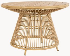 Ronde tuintafel Adelma met teakhouten tafelblad, Ø 110 cm