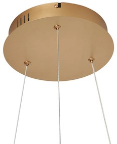 Moderne hanglamp messing 59cm incl. LED 3-staps dimbaar - Anello Chandelier