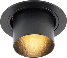 Smart inbouwspot zwart kantelbaar incl. wifi GU10 - Installa