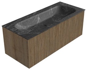 Mondiaz Kurve-dlux 110cm badmeubel dusk met 1 lade en wastafel big medium midden zonder kraangat lava