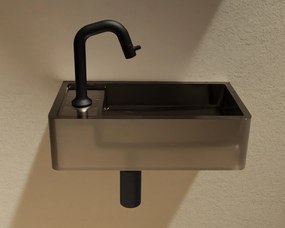 Riho Frosted fontein solid surface met kraangat links frosted umber