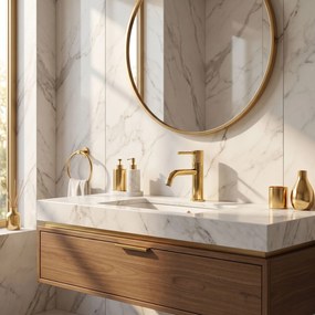 Wastafelkraan Rea Venti Gold Low