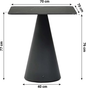 Dining Tuintafel vierkant 70 x 70 cm Grijs Santika Serino