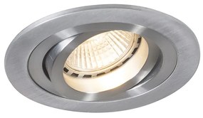 Smart moderne inbouwspot staal incl. Wifi GU10 lichtbron - Rondoo
