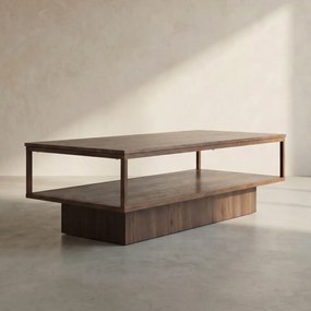 Salontafel Met Houten Frame - 60 X 130cm.