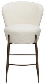 Dan-Form Orbit Boucle Barstoel Lichtgrijs Met Hoge Rugleuning