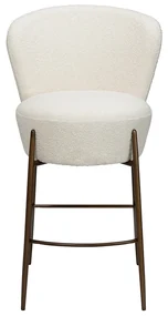 Dan-Form Orbit Boucle Barstoel Dove Lichtgrijs Met Hoge Rugleuning