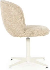 Eleonora Molly Draaibare Eetkamerstoel Taupe Met Beige Poten