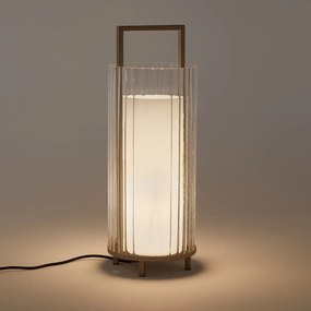 Lamp in geribbeld glas, opaline, Balodi