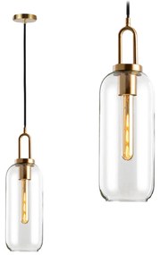 Plafondlamp hangende glazen buis APP631-1CP