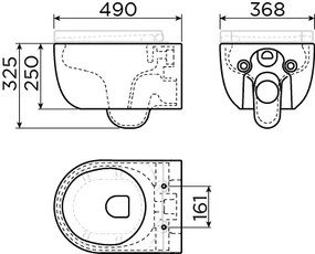 Clou Hammock randloos toilet keramiek 49cm wit mat