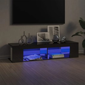 vidaXL Tv-meubel met LED-verlichting 135x39x30 cm hoogglans grijs