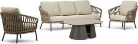 Stoel en Bank Loungeset 5 personen Rope Zand/Beige  Coco Viento/Miyoura
