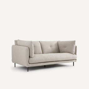 Compacte bank in viscose met structuur en linnen, BOTERO