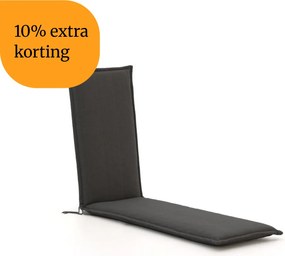 + 10% kassakorting | Deckchair kussen | Grijs-Antraciet | Polyester/Polypropyleen | Madison | 200x50cm | Kees Smit Tuinmeubelen