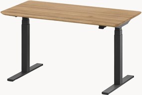 Handgemaakte zit-sta bureau Pro met eikenhouten blad, elektrisch in hoogte verstelbaar