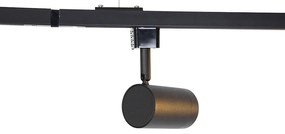 Modern hangend railsysteem met 5 spots zwart 1-fase  - Iconic Jeana