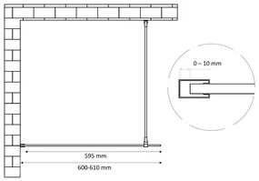 Best Design Dalis inloopdouche 60cm gunmetal