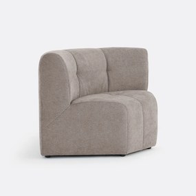 1-zits modulaire hoektafel fauteuil van fijn chenille, ANETA