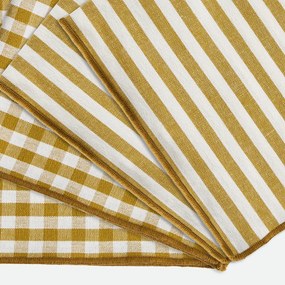 Set van 4 servetten, 30% gerecycled katoen, geweven-geverfd, SOIZIC