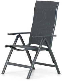 Tuinset 6 personen 220 cm Aluminium/textileen Grijs Hartman Sitges/Mateo