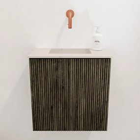 Mondiaz Joya DLux 40cm toiletmeubel shadow met wastafel faye midden zonder kraangat meli