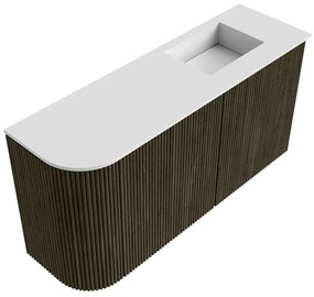 Mondiaz Joya 80cm toiletmeubel ronding links shadow met wastafel faye rechts zonder kraangat talc
