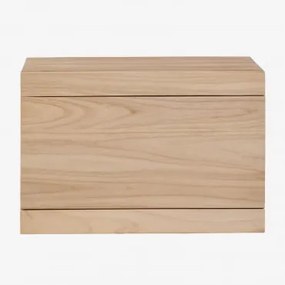 Hangende Badkamermeubelset 60x45 Cm In Teakhout Belivetta Licht Teakhout - Sklum