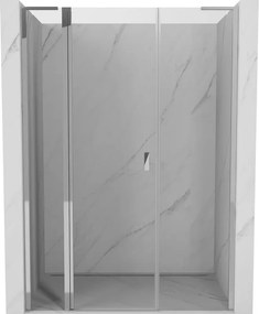 Mexen Mist L douchedeur zwaaiend 150 cm, transparant, chroom - 8A4L-150-001-01-00
