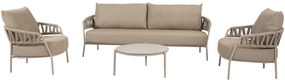 Calma stoel bank loungeset 4 delig rope latte Taste 4SO