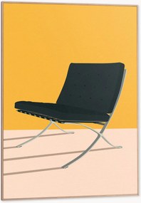 Ingelijste digitale print Barcelona Chair
