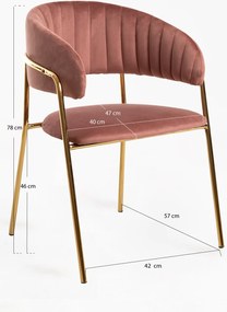 Moniel Foud Fluwelen Stoel