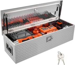 VEVOR 990 x 330 x 254 mm gereedschapskist voor laadruimte van vrachtwagen, afsluitbare gereedschapskist van 83 liter, opbergbox met een draagvermogen van 39 kg, gereedschapsorganizer voor camper, auto, etc.