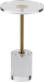 VEVOR Heldere Acryl Bijzettafel, Acryl Bijzettafel met Massieve Basis, φ302 x 20 mm Rond Tafelblad, 543 mm Hoog, voor Koffie, Dranken, Eten, Snacks, Geschikt voor Woonkamer, Eetkamer