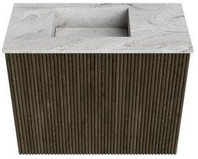 Mondiaz Joya DLux 50cm toiletmeubel shadow met wastafel faye links zonder kraangat glace