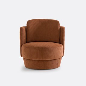 Rotatieve fauteuil in geribd fluweel, Baltimore