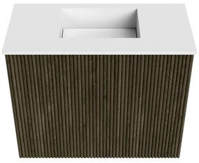 Mondiaz Joya 50cm toiletmeubel shadow met wastafel faye midden zonder kraangat talc