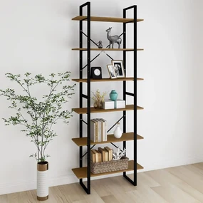 vidaXL Hoge kast 80x30x210 cm massief grenenhout bruin