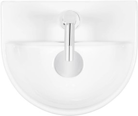 Saqu Side fonteinset met chromen kraan glanzend wit keramiek