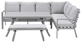 Garden Impressions Senja lounge dining set 4-delig rechts - valley sand