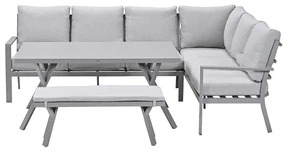 Garden Impressions Senja lounge dining set 4-delig rechts - valley sand