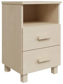 vidaXL Nachtkastje 40x35x62 cm massief grenenhout honingbruin