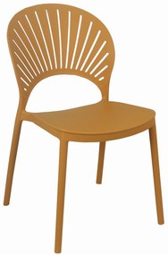 SOLEIL Mosterdkleurig - MODERNE STOEL VOOR KEUKEN, TERRAS  (STAPELBAAR)