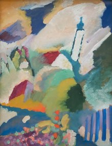 Kunstreproductie Murnau with church, Wassily Kandinsky