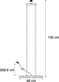 Moderne vloerlamp beige - Thijmen