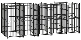 vidaXL Hondenkennel 9,22 m² staal