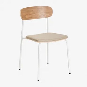 Set Van 4 Wilpier Stapelbare Eetkamerstoelen Tapioca Beige - Sklum